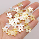 40PCS Shell Petal Golden Pendant Bead for Jewelry Making DIY Necklace Bracelet