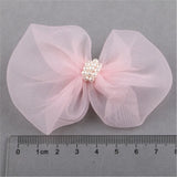 40pcs Lace Chiffon Ribbon Bows Button Patch Sticker Girl Women Hair Jewelry