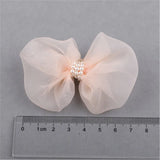 40pcs Lace Chiffon Ribbon Bows Button Patch Sticker Girl Women Hair Jewelry