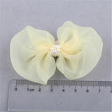 40pcs Lace Chiffon Ribbon Bows Button Patch Sticker Girl Women Hair Jewelry