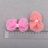 40pcs Lace Chiffon Ribbon Bows Button Patch Sticker Girl Women Hair Jewelry