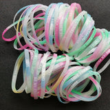 40Pcs Night Glow Silicone Wristbands for Women Girls