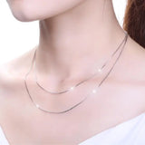1mm Thin Slim Tibetan Silver Snake Chain Long Necklace Women Kids Girls Jewelry