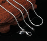 1mm Thin Slim Tibetan Silver Snake Chain Long Necklace Women Kids Girls Jewelry