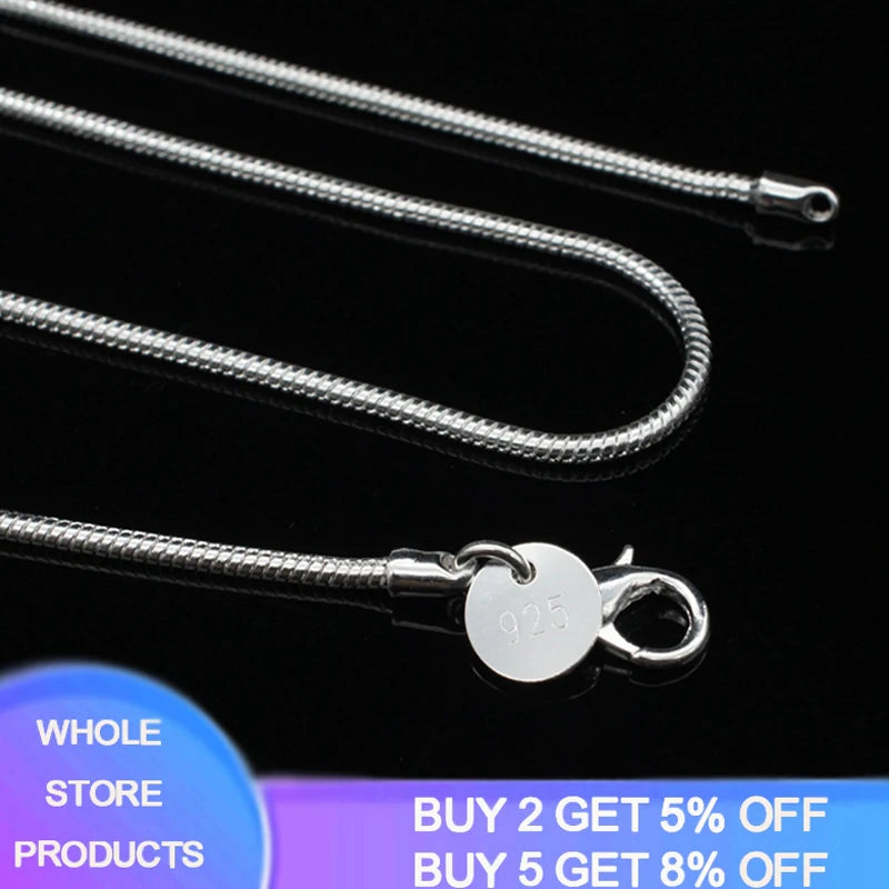 1mm Thin Slim Tibetan Silver Snake Chain Long Necklace Women Kids Girls Jewelry