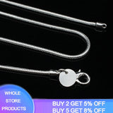 1mm Thin Slim Tibetan Silver Snake Chain Long Necklace Women Kids Girls Jewelry