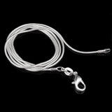 1mm Thin Slim Tibetan Silver Snake Chain Long Necklace Women Kids Girls Jewelry
