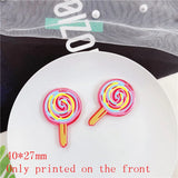 40pcs Lollipop Acrylic Beads DIY Jewelry Earring/Garment Pendant Accessory