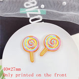 40pcs Lollipop Acrylic Beads DIY Jewelry Earring/Garment Pendant Accessory