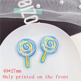 40pcs Lollipop Acrylic Beads DIY Jewelry Earring/Garment Pendant Accessory