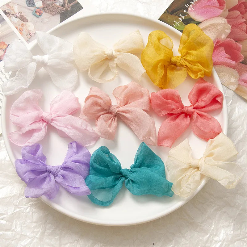 40pcs Cartoon Bow Gauze Bowknots DIY Earring/Garment/Hair Accessory