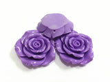 Purple Resin Flower Beads 42mm 50pcs/lot