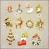 44PCS Gold-color Christmas Charms Pendant for DIY Jewelry Making