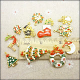 44PCS Gold-color Christmas Charms Pendant for DIY Jewelry Making