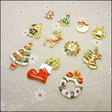 44PCS Gold-color Christmas Charms Pendant for DIY Jewelry Making