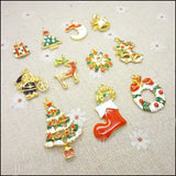 44PCS Gold-color Christmas Charms Pendant for DIY Jewelry Making