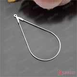Antique Bronze/Silver Drop Brass Hoop Earrings 20pcs