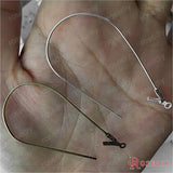 Antique Bronze/Silver Drop Brass Hoop Earrings 20pcs