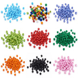450g Glass Seed Beads Round Opaque Colours Seed 2mm 3mm 4mm Red Green Yellow