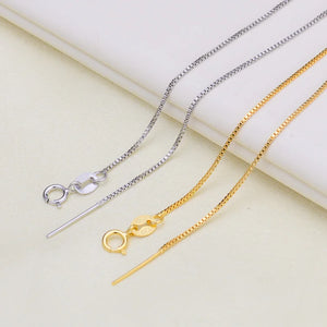 Long 925 Silver Necklace Chain, 5pcs
