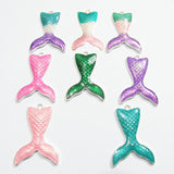 10pcs Glitter Enamel Fish Tail Pendants Chunky Jewelry Making