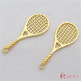 Tennis Racket Zinc Alloy Charms Pendants DIY Jewelry Findings 10 Pack
