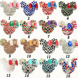10pcs Silvery Minnie Head Pendants for Chunky Necklace Making