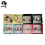 48pcs Jewelry Box Rings Earrings Holder Case 4*4*3CM