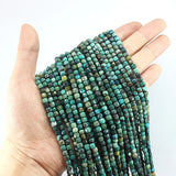 4mm Natural Fluorite Turquoise Amethyst Cube Beads for Jewelry Making