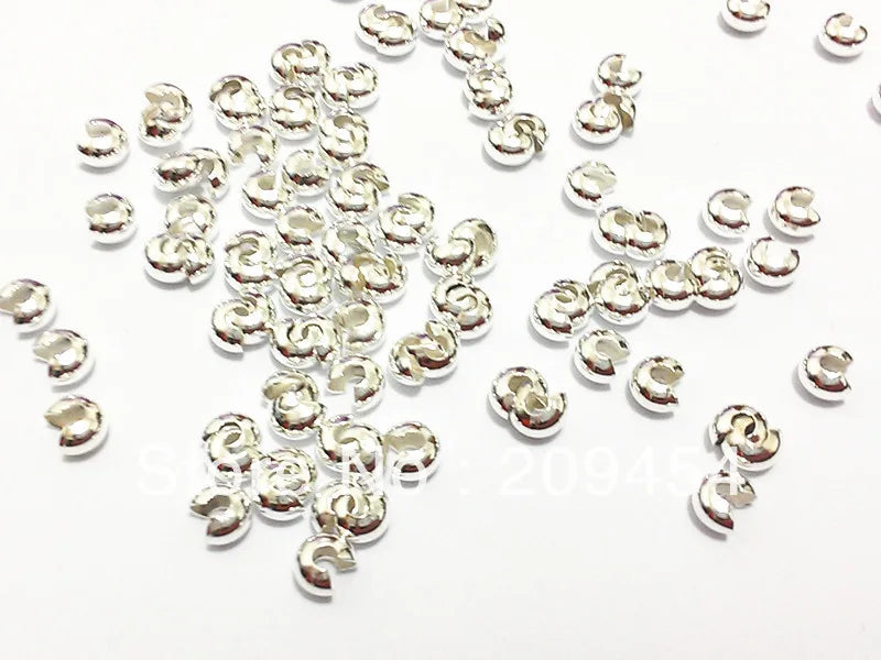 1000pcs Tube Crimp Beads for Chunky Jewelry Making