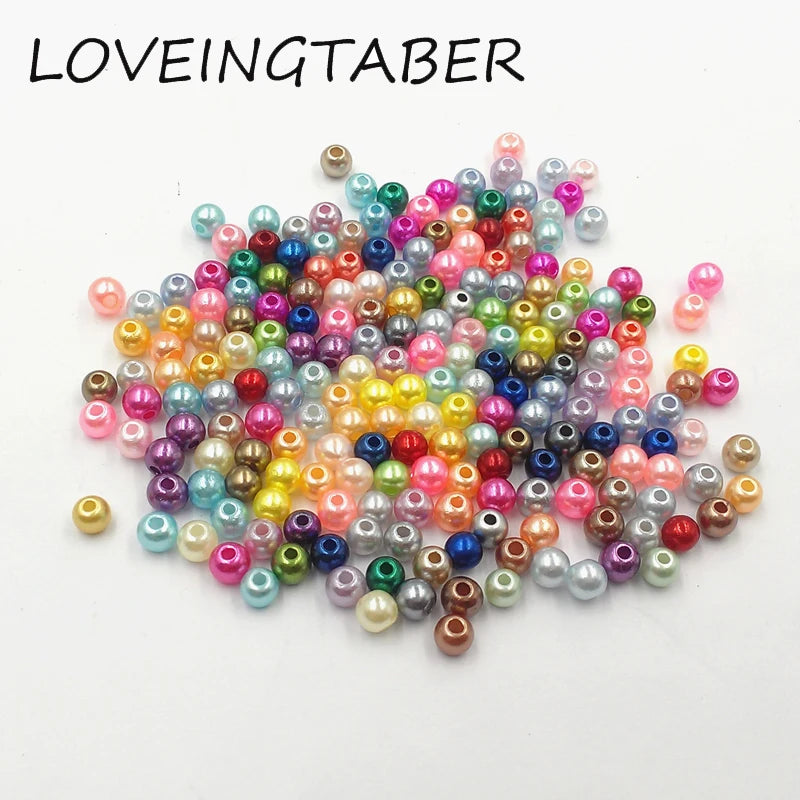 Small Acrylic Pearl Beads for DIY Jewelry Making - 17000pcs/lot - Mixed Colors