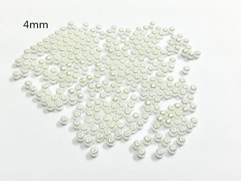 4mm 17000pcs Pure Small Acrylic Pearl Beads