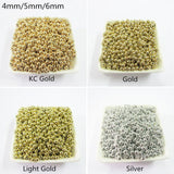 Small Acrylic Gold/Silver Spacer Beads 4mm/5mm/6mm