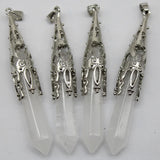 4pcs Natural Crystal Quartz Stones Reiki Healing Pendulum Pendants