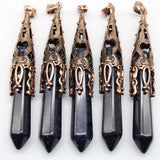 4pcs Natural Crystal Quartz Stones Reiki Healing Pendulum Pendants