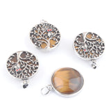 Tigers Eye Dangle Pendant Tree of Life Round Beads