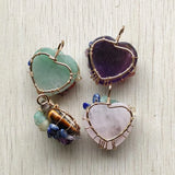 7 Chakras Tree of Life Heart Pendants - Necklace Jewelry Making