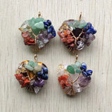 7 Chakras Tree of Life Heart Pendants - Necklace Jewelry Making