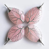 4pcs Wire Wrap Tree of Life Pink Quartz Stone Pendants