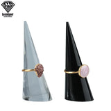5/10 pcs Acrylic Cone Finger Ring Display Stand Holder