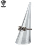 5/10 pcs Acrylic Cone Finger Ring Display Stand Holder