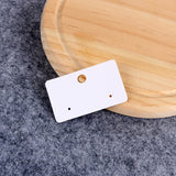 100pcs/Lot Stud Earrings Display Card Holders Plain Paper Packaging Hanger Tags