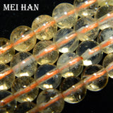 Natural Citrine Quartz Clear Yellow Crystal Beads for DIY Jewelry Making