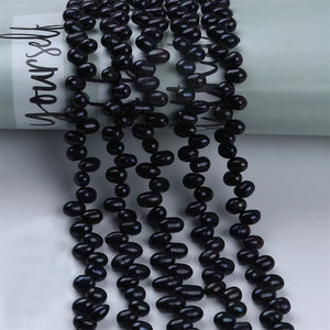 Rice Shape Pearl String Top Drilled Hole Necklace Bracelet