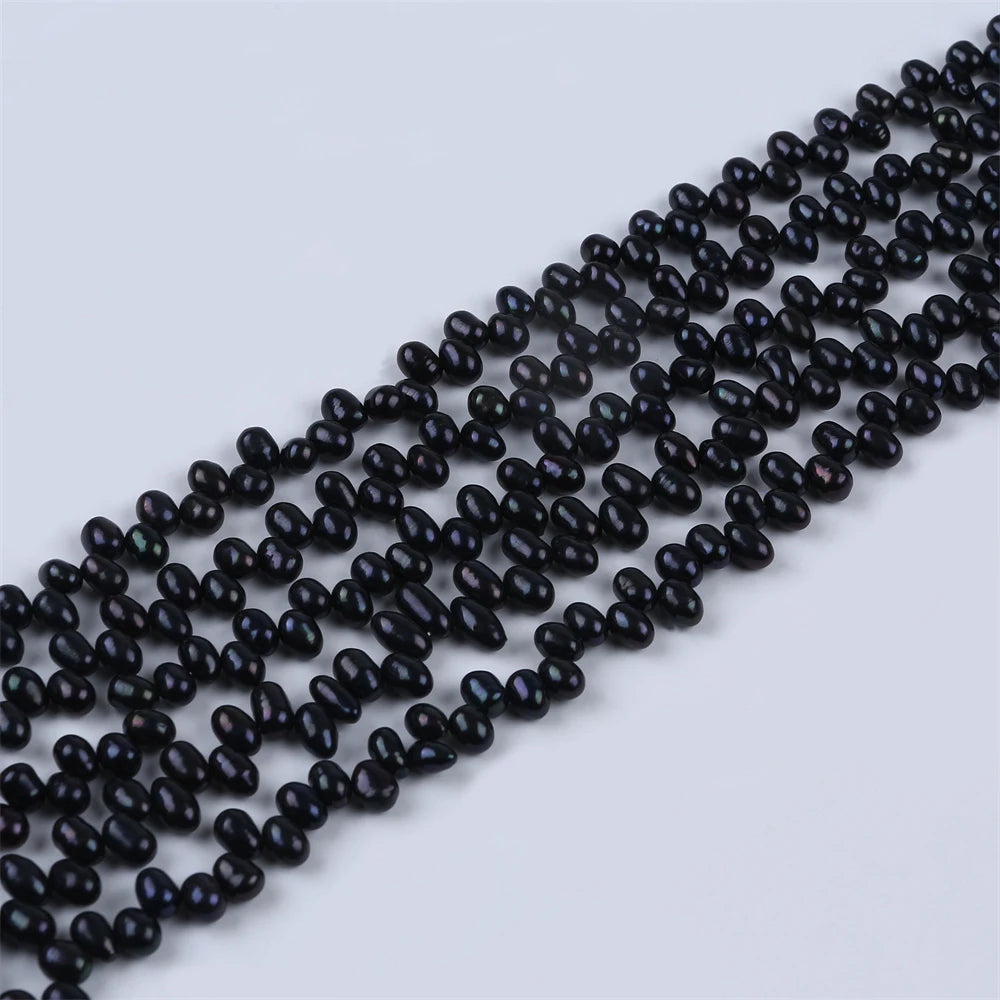 Rice Shape Pearl String Top Drilled Hole Necklace Bracelet