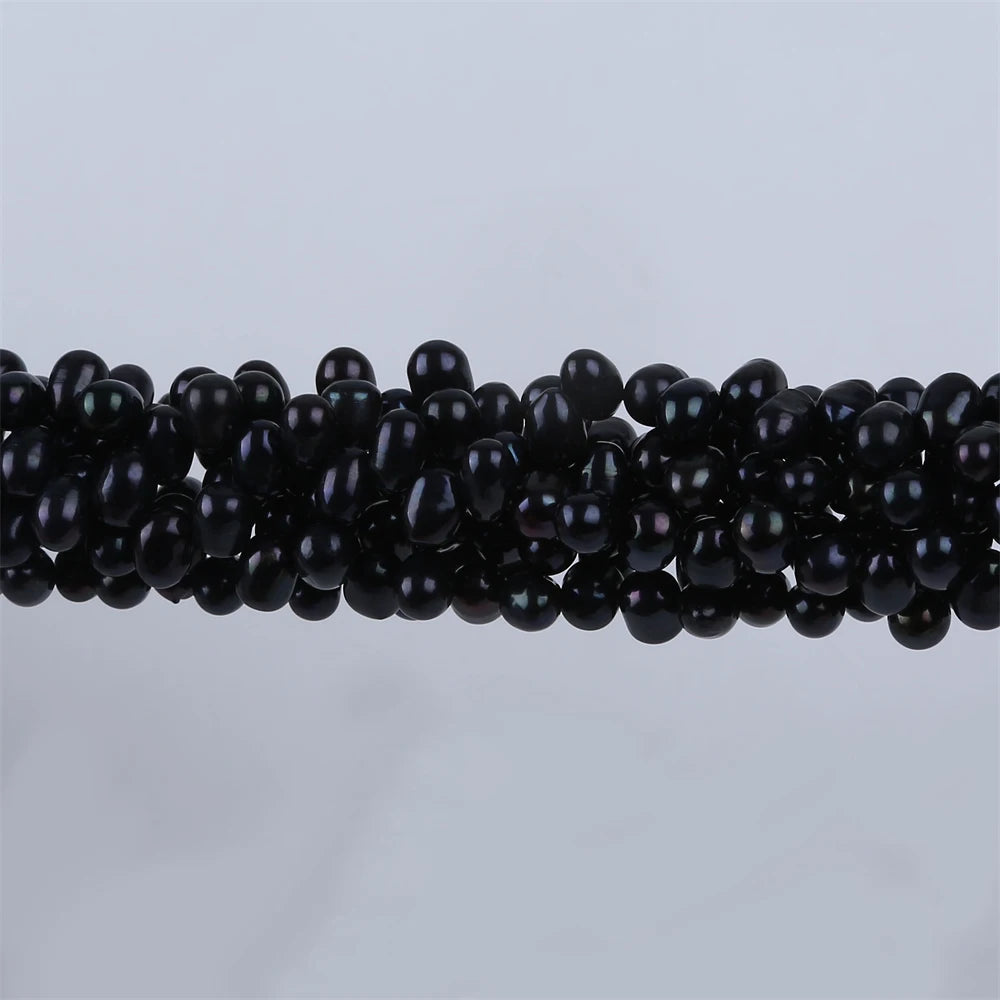 Rice Shape Pearl String Top Drilled Hole Necklace Bracelet