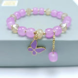 Crystal Bracelet Butterfly Pendant Women Jewelry