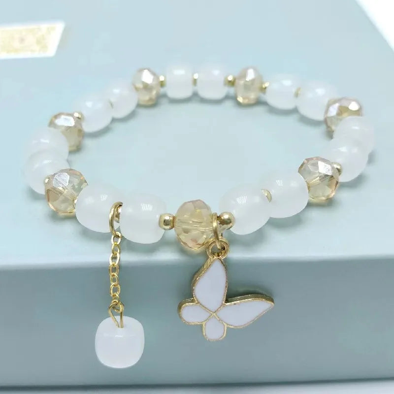 Crystal Bracelet Butterfly Pendant Women Jewelry