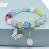 Crystal Bracelet Butterfly Pendant Women Jewelry