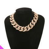 5 Golden Highlights Wide Cable Chain Necklace Alloy Classic Jewelry